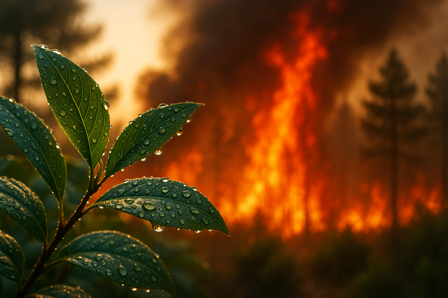 Interfaz urbano-forestal donde la vegetación y las viviendas conviven con el riesgo de incendios forestales