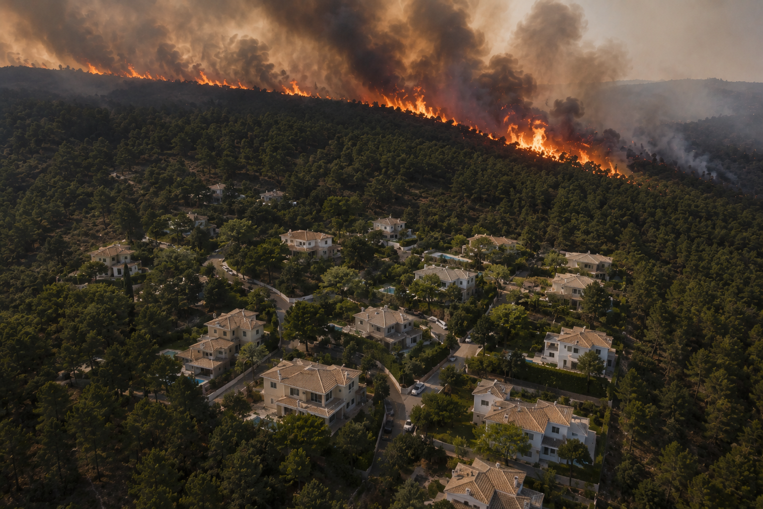 Urbanización en interfaz urbano-forestal con medidas de protección preventiva frente a incendios forestales